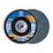 Pferd 5" x 5/8-11 Thd. POLIFAN Flap Disc - Z PSF EXTRA STEELOX, Zirconia, 120 Grit, Flat 60497 - alternate 1